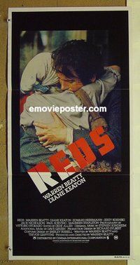 p620 REDS Australian daybill movie poster '81 Warren Beatty, Diane Keaton