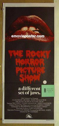 p643 ROCKY HORROR PICTURE SHOW Australian daybill movie poster '75 Tim Curry