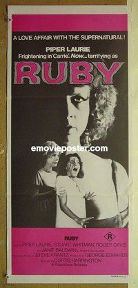 p650 RUBY Australian daybill movie poster '77 Piper Laurie