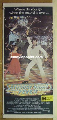 p664 SATURDAY NIGHT FEVER Australian daybill movie poster '77 John Travolta