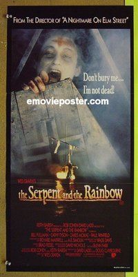 p678 SERPENT & THE RAINBOW Australian daybill movie poster '88 Wes Craven