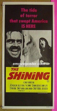 p688 SHINING Australian daybill movie poster '80 Nicholson, Kubrick