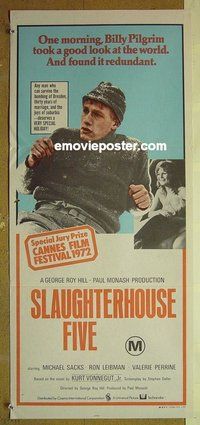 p700 SLAUGHTERHOUSE FIVE Australian daybill movie poster '72 Kurt Vonnegut