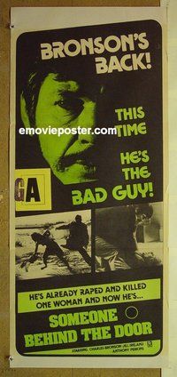 p711 SOMEONE BEHIND THE DOOR Australian daybill movie poster '71 Bronson