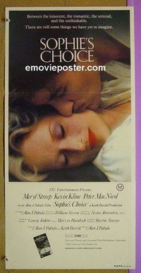 p716 SOPHIE'S CHOICE Australian daybill movie poster '82 Streep, Kline