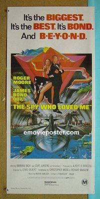 p721 SPY WHO LOVED ME Australian daybill movie poster R80s