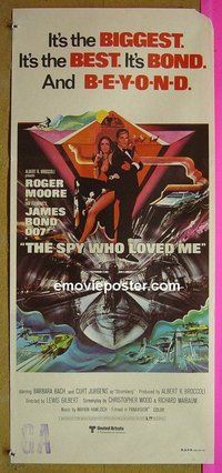 p722 SPY WHO LOVED ME Australian daybill movie poster '77