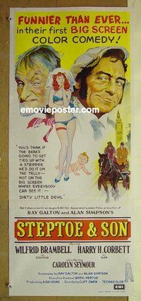 p731 STEPTOE & SON Australian daybill movie poster '72 Brambell