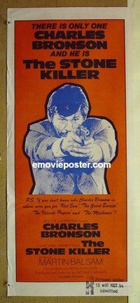 p734 STONE KILLER Australian daybill movie poster '73 Charles Bronson