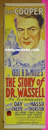 p737 STORY OF DR WASSELL Australian daybill movie poster '44 Gary Cooper