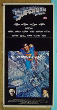 p746 SUPERMAN Australian daybill movie poster '78 Chris Reeve, Kidder