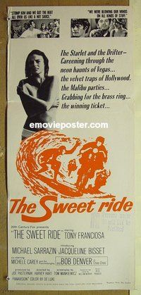 p750 SWEET RIDE Australian daybill movie poster '68 Jacqueline Bisset