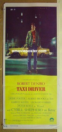 p758 TAXI DRIVER Australian daybill movie poster '76 De Niro, Scorsese