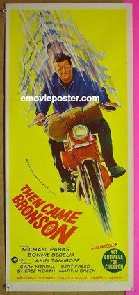 p768 THEN CAME BRONSON Australian daybill movie poster '69 Michael Parks