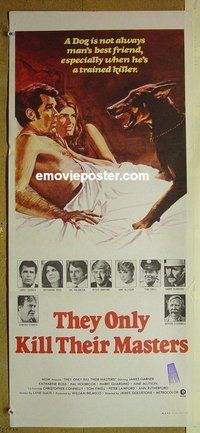 p769 THEY ONLY KILL THEIR MASTERS Australian daybill movie poster '72 Garner