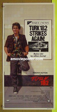 p795 TURK 182 Australian daybill movie poster '85 Timothy Hutton, Urich