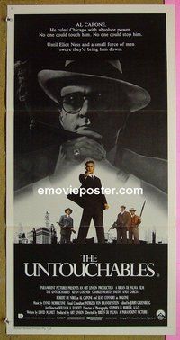 p803 UNTOUCHABLES Australian daybill movie poster '87 Kevin Costner,De Niro