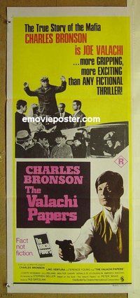 p808 VALACHI PAPERS Australian daybill movie poster '72 Charles Bronson