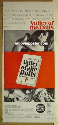 p809 VALLEY OF THE DOLLS Australian daybill movie poster '67 Sharon Tate
