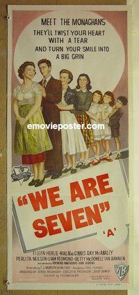 p836 WE ARE SEVEN Australian daybill movie poster '58 Eileen Herlie