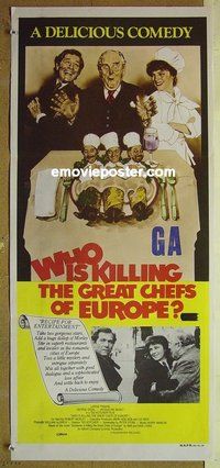 p840 WHO IS KILLING THE GREAT CHEFS OF EUROPE Australian daybill movie poster '78