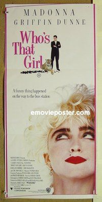 p841 WHO'S THAT GIRL Australian daybill movie poster '87 Madonna, Griffin Dunne