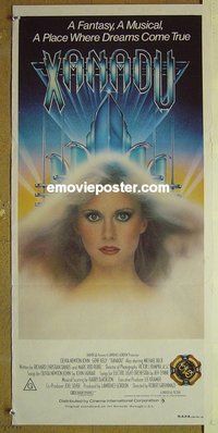 p857 XANADU Australian daybill movie poster '80 Olivia Newton-John
