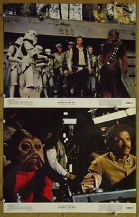 n357 RETURN OF THE JEDI 2 11x14 deluxe color stills '83 George Lucas