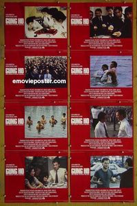 m296 GUNG HO 8 English lobby cards '86 Michael Keaton, Watanabe
