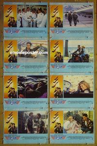 m651 TOP GUN 8 English lobby cards '86 Cruise, Kilmer, McGillis