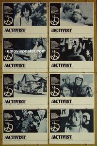 m054 ACTIVIST complete set of 8 lobby cards '70 x-rated documentary!