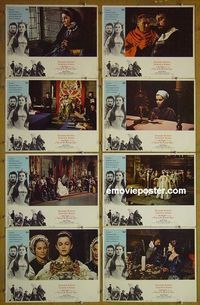 m075 ANNE OF THE THOUSAND DAYS complete set of 8 lobby cards '70 Burton, Bujold