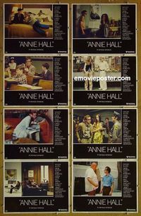 m076 ANNIE HALL complete set of 8 lobby cards '77 Woody Allen, Diane Keaton