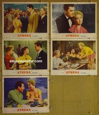 n017 ATHENA 5 lobby cards '54 Jane Powell, Debbie Reynolds
