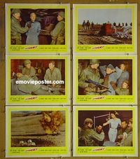 m917 ATTACK 6 lobby cards '56 Jack Palance. Robert Aldrich