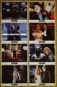 m099 BATMAN complete set of 8 lobby cards '89 Michael Keaton, Jack Nicholson