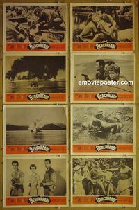 m103 BEACHHEAD complete set of 8 lobby cards '54 Tony Curtis, World War II