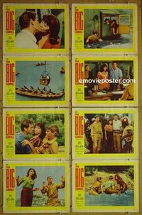 m115 BIG GAMBLE complete set of 8 lobby cards '61 Stephen Boyd
