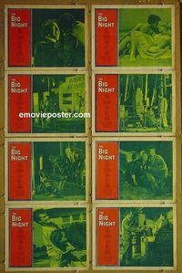 m117 BIG NIGHT complete set of 8 lobby cards '60 teen crime, Dick Foran!