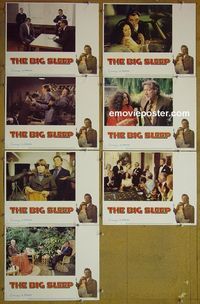 m744 BIG SLEEP 7 lobby cards '78 Robert Mitchum, Stewart
