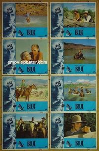 m127 BLUE complete set of 8 lobby cards '68 Terence Stamp western!