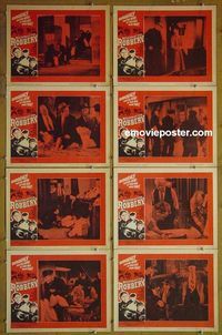 m129 BLUEPRINT FOR ROBBERY complete set of 8 lobby cards '61 Vincent, Conley
