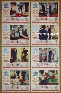 m132 BOEING BOEING complete set of 8 lobby cards '65 Tony Curtis, Jerry Lewis