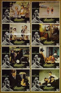 m134 BORSALINO complete set of 8 lobby cards '70 Belmondo, Alain Delon