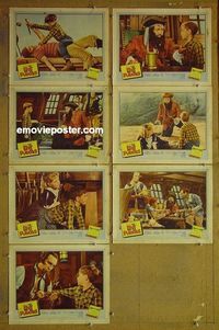 m748 BOY & THE PIRATES 7 lobby cards '60 Charles Herbert
