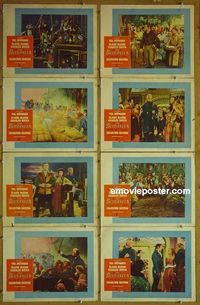 m143 BUCCANEER complete set of 8 lobby cards '58 Yul Brynner, Cecil B DeMille