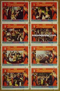 m144 BUCCANEER complete set of 8 lobby cards R60s Yul Brynner, DeMille