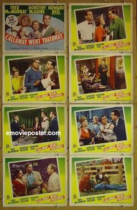 m150 CALLAWAY WENT THATAWAY complete set of 8 lobby cards '51 Fred MacMurray