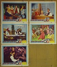 n023 CAPTAIN KIDD & THE SLAVE GIRL 5 lobby cards '54 Tony Dexter
