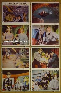 m153 CAPTAIN NEMO & THE UNDERWATER CITY complete set of 8 lobby cards '70 Ryan